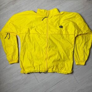 REI Men's Yellow Lightweight Packable zip up Windbreaker Jacket XL